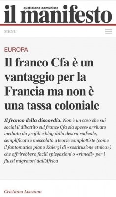 Il Manifesto (e non solo): le simpatie neocolonialiste della "sinistra" imperiale finalmente smascherate